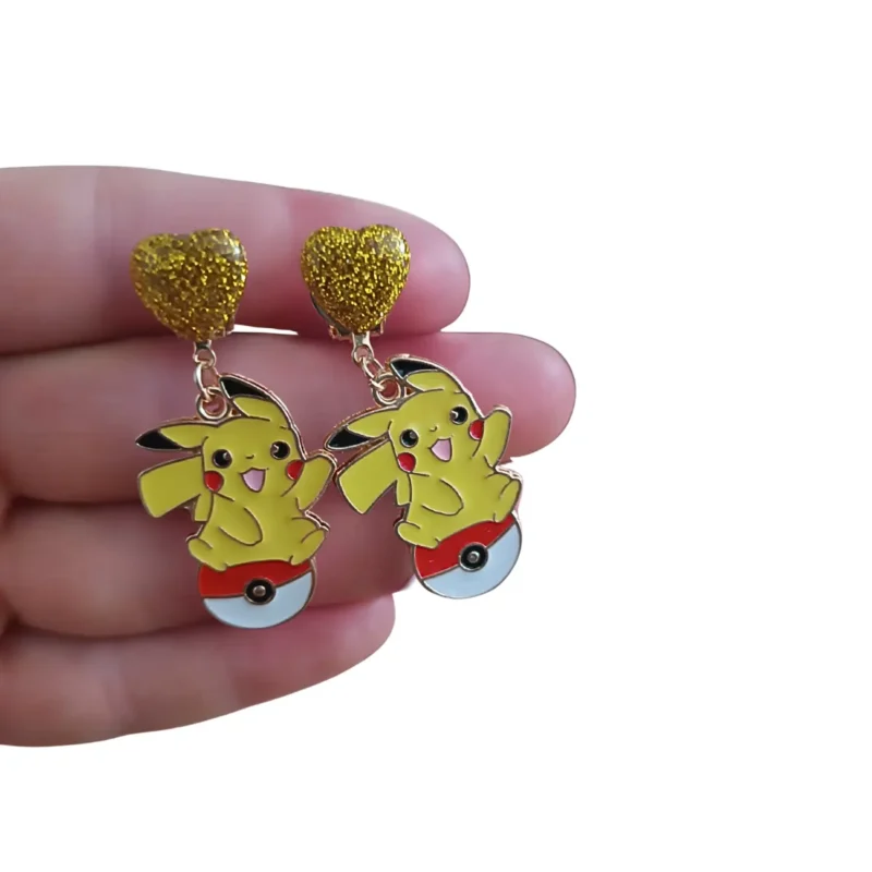 Klipsy Dla Dzieci Urocze Ozdoby Na Uszy POKEMON PIKACHU - obrazek 2