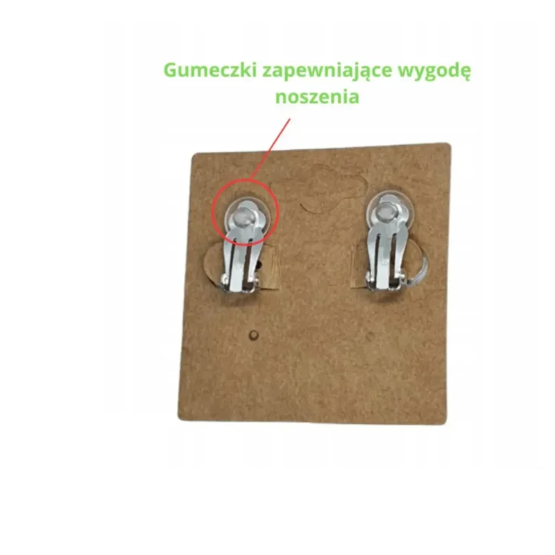 Klipsy Kolczyki Bez Przekuwania Uszu - KWIATUSZEK - obrazek 3