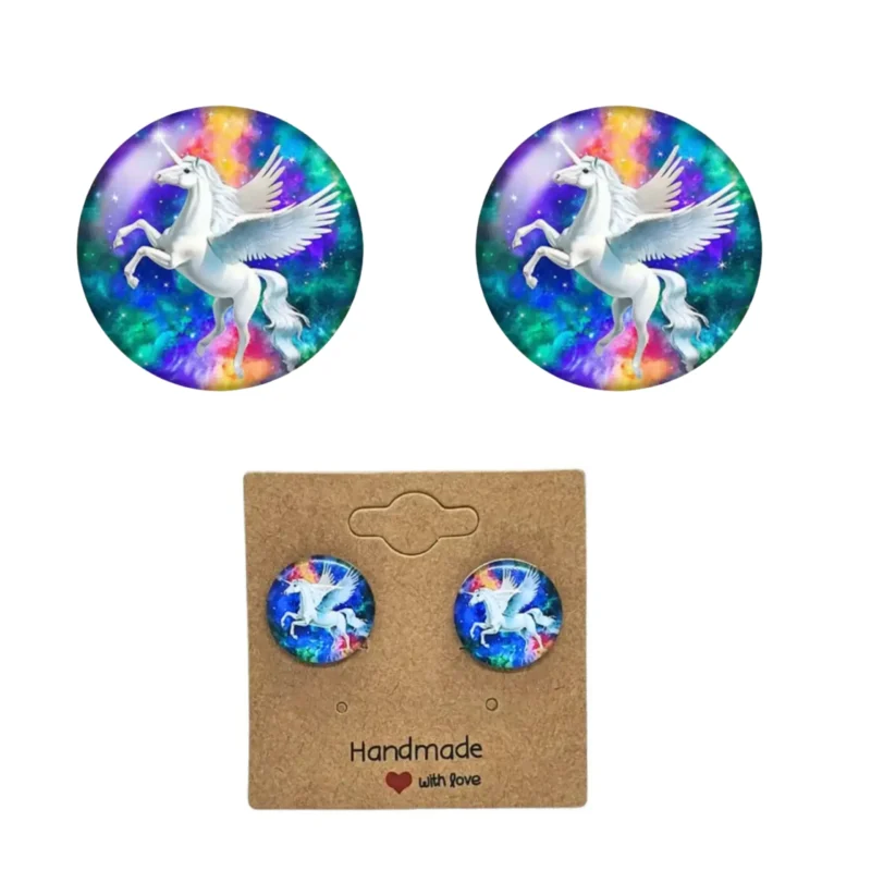 Klipsy Kolczyki Dla Dzieci Dziewczynki Bez Przekłuwania Uszu JEDNOROŻEC