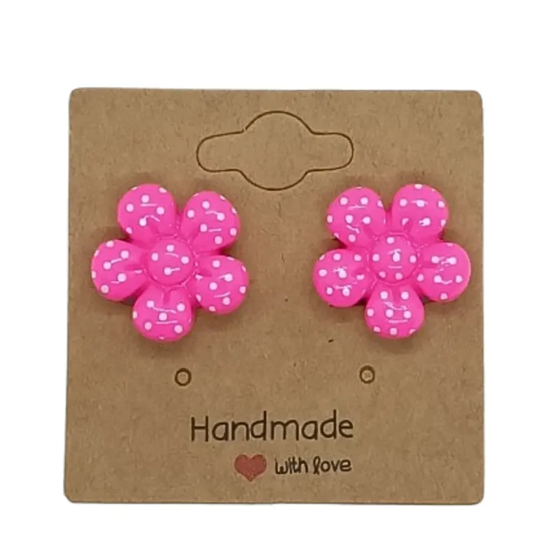 Klipsy Kolczyki Bez Przekuwania Uszu-KWIATUSZEK