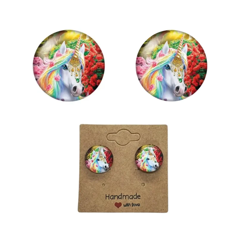 Klipsy Kolczyki Dla Dzieci Dziewczynki Bez Przekłuwania Uszu JEDNOROŻEC