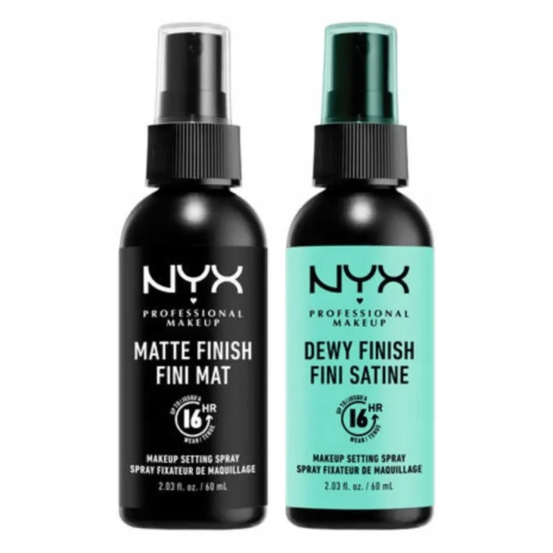 Utrwalacz makijażu mgiełka NYX Professional Makeup 2x60 ml ZESTAW Prezent - obrazek 2
