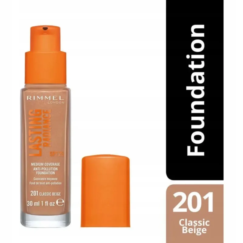 Rimmel Lasting Rradiance Podkład Rozswietlający Do Twarzy - 201 CLASSIC BEIGE