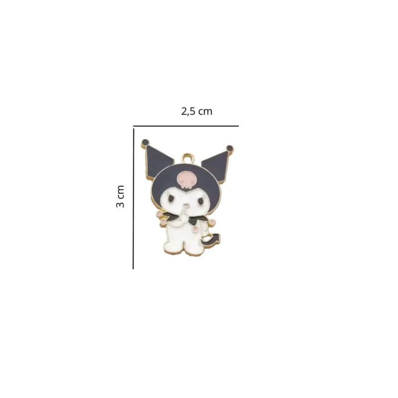 Klipsy Dla Dzieci Urocze Ozdoby Na Uszy SANRIO KUROMI - obrazek 2