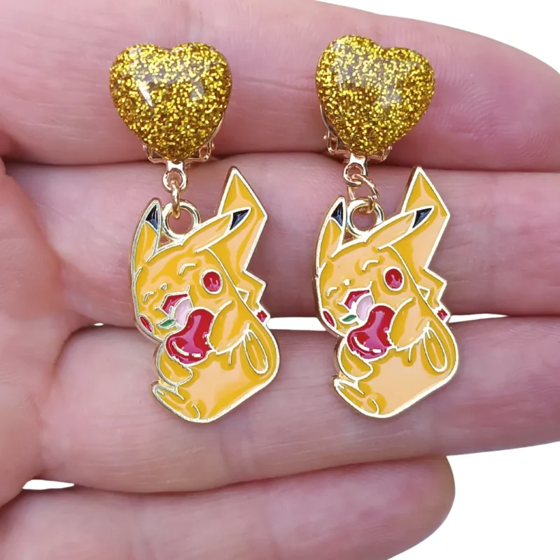 Klipsy Dla Dzieci Urocze Ozdoby Na Uszy POKEMON PIKACHU - obrazek 2