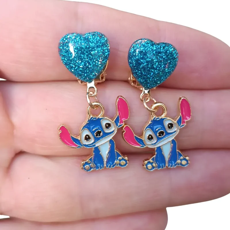 Klipsy Dla Dzieci Urocze Ozdoby Na Uszy STITCH - obrazek 2