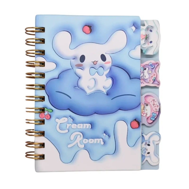 Notatnik Sanrio Kuromi 3D My Melody Cinnamoroll Uroczy notes kawaii z zakładkami