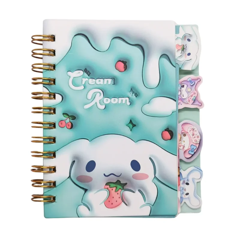 Notatnik Sanrio Kuromi 3D My Melody Cinnamoroll Uroczy notes kawaii z zakładkami