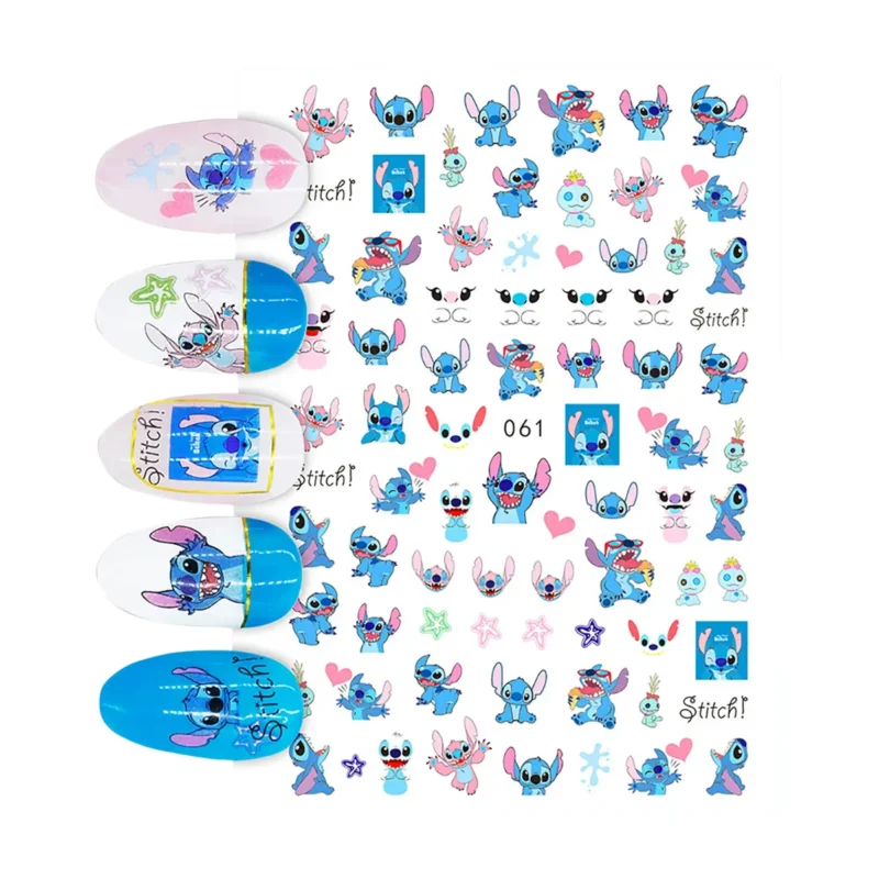 Naklejki Samoprzylepne 3D Na Paznokcie Bajka Kreskówka LILO & STITCH