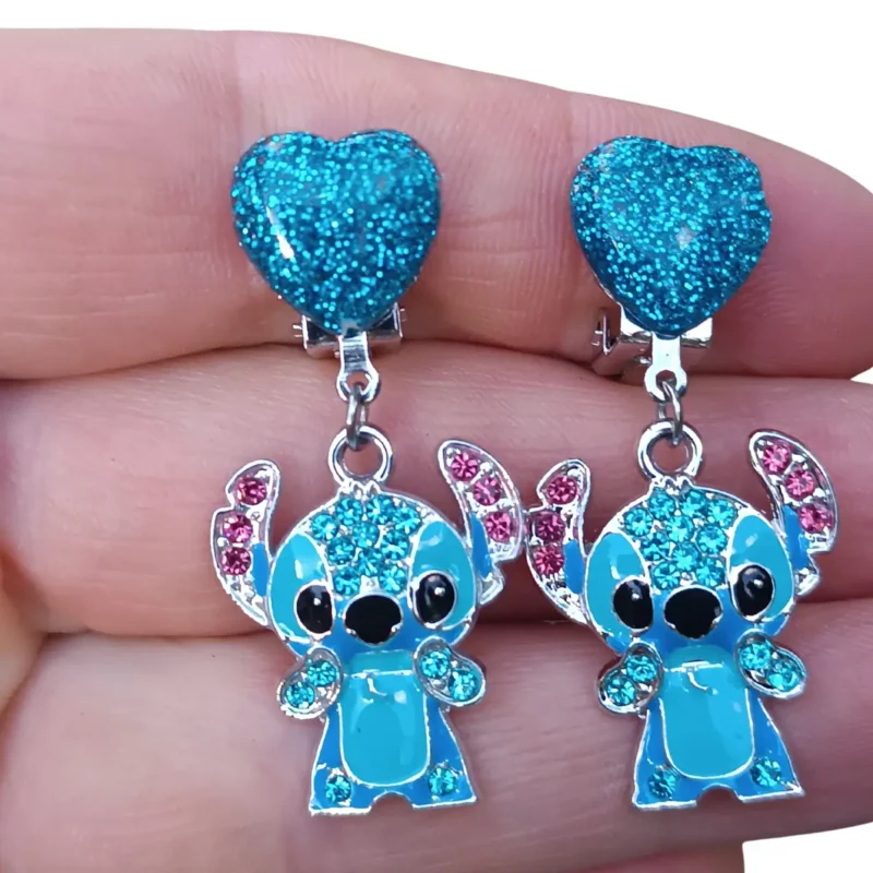 Klipsy Dla Dzieci Urocze Ozdoby Na Uszy LILO & STITCH - obrazek 2