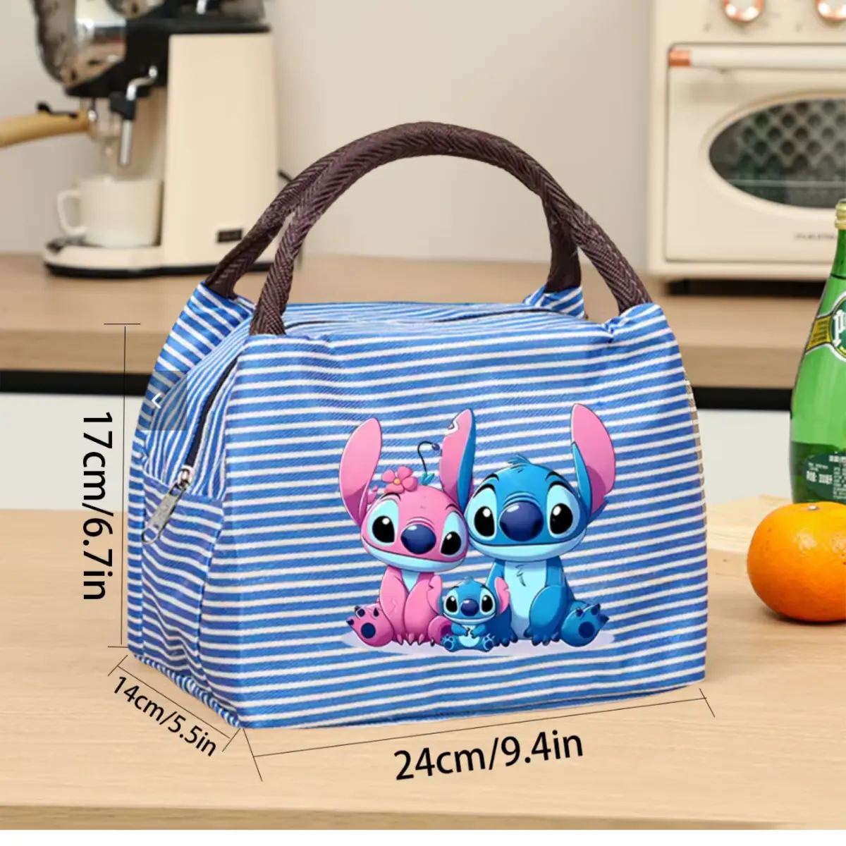 Lunch bag termiczny 24x17x14 cm z izolacją aluminiową, wodoodporny