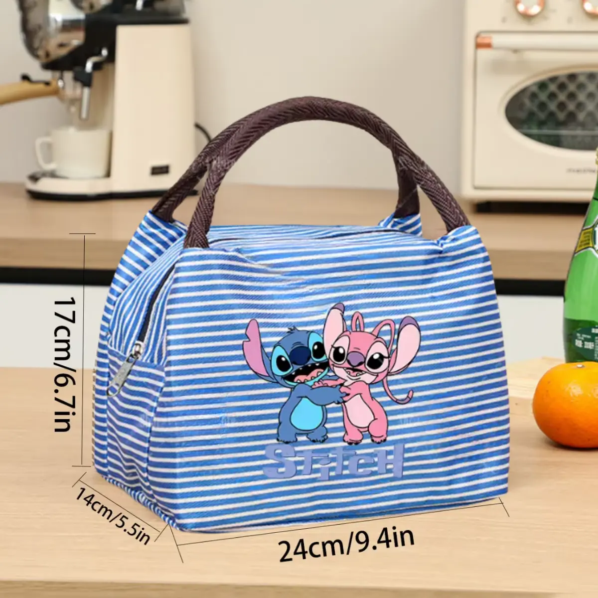 Lunch bag termiczny 24x17x14 cm z izolacją aluminiową, wodoodporny