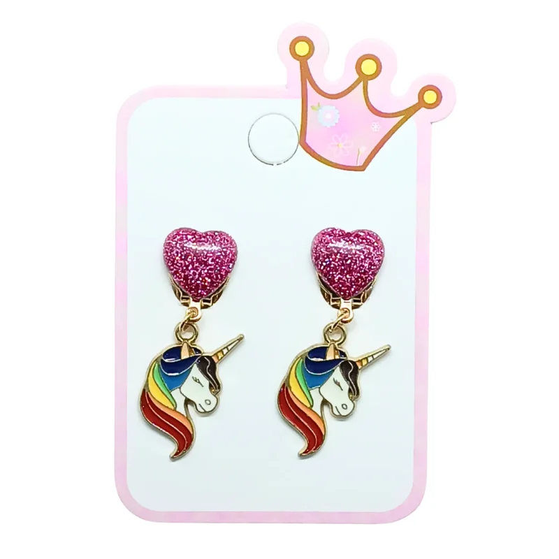 klipsy-na-uszy-jednorożec