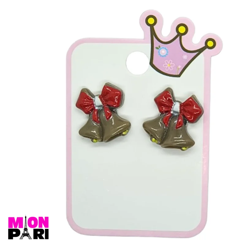 Klipsy Kolczyki Bez Przekłuwania Uszu ŚWIĄTECZNE DZWONECZKI