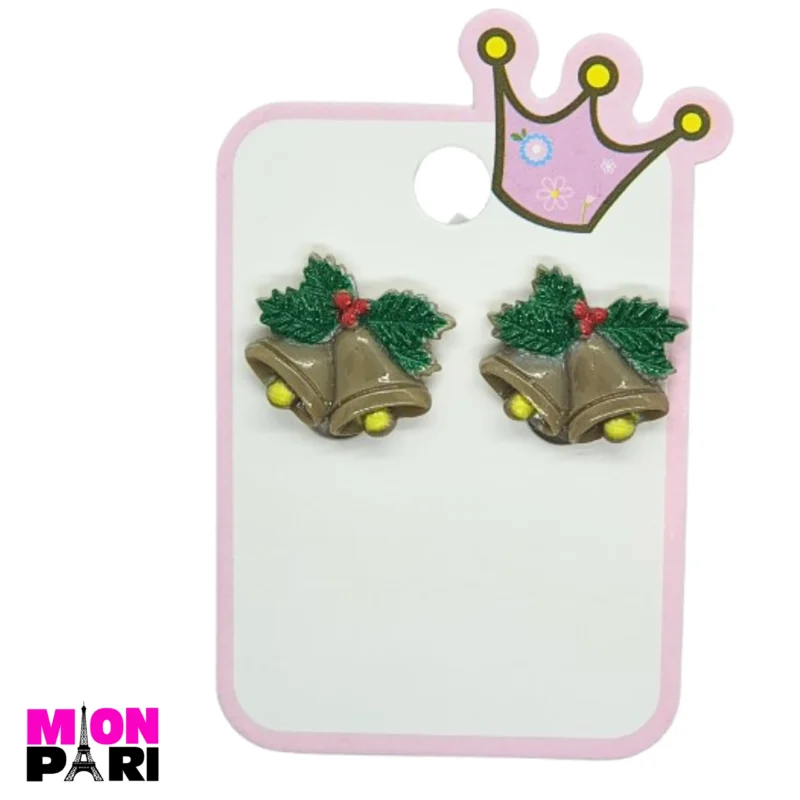 Klipsy Kolczyki Bez Przekłuwania Uszu ŚWIĄTECZNE DZWONECZKI