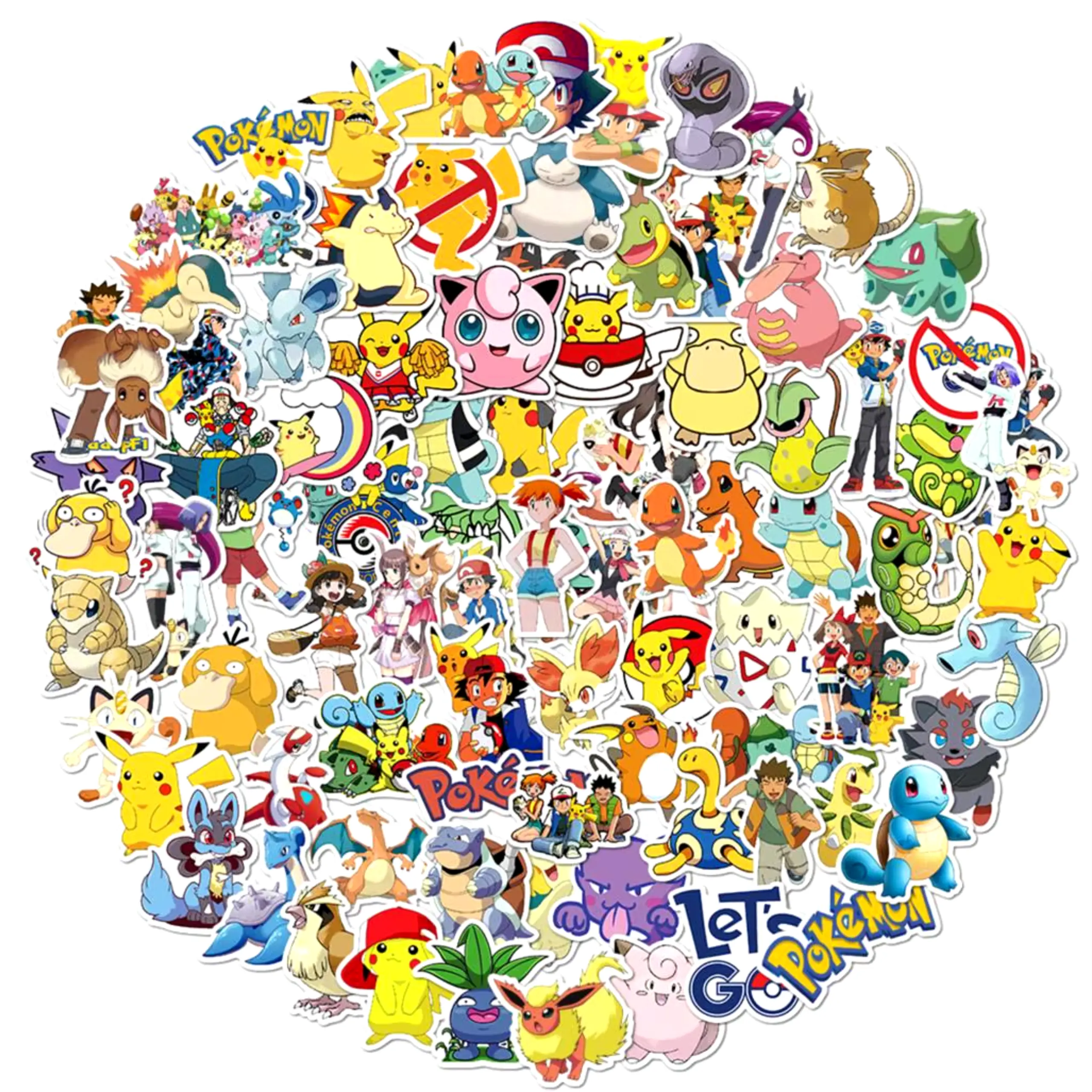 Naklejki winylowe dla dzieci – Pokemon 100 różnych wzorów