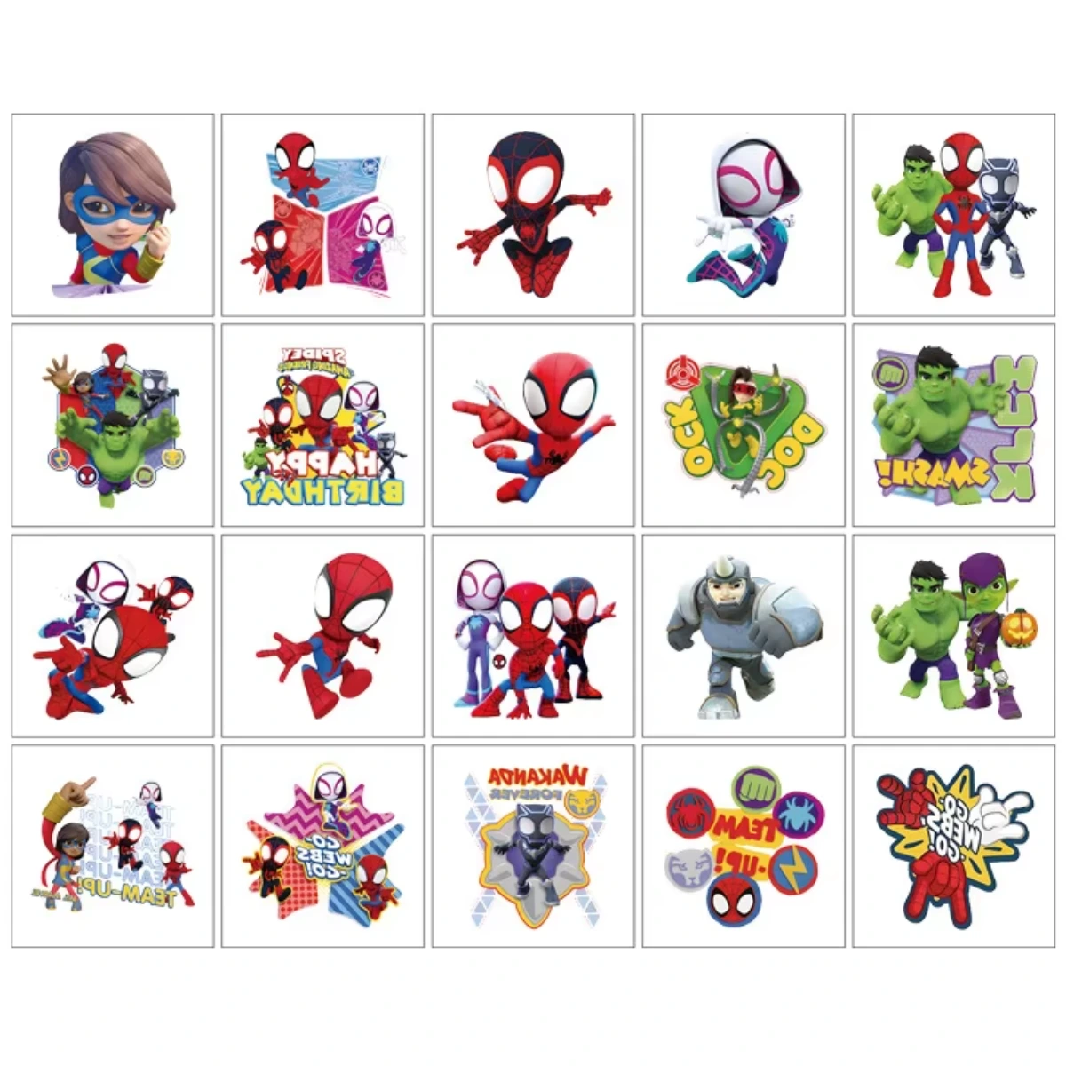 Tatuaże Zmywalne dla Dzieci Spidey i Super Bohaterowie 20 Wzorów - obrazek 4