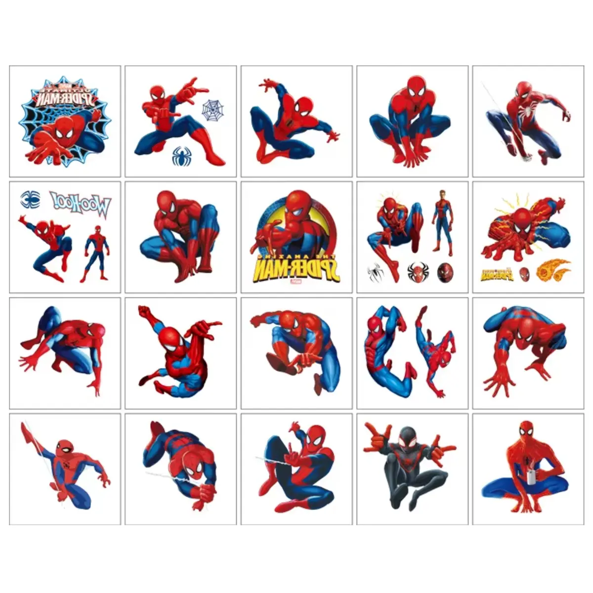 Tatuaże Zmywalne dla Dzieci Spider Man 20 Wzorów - obrazek 4